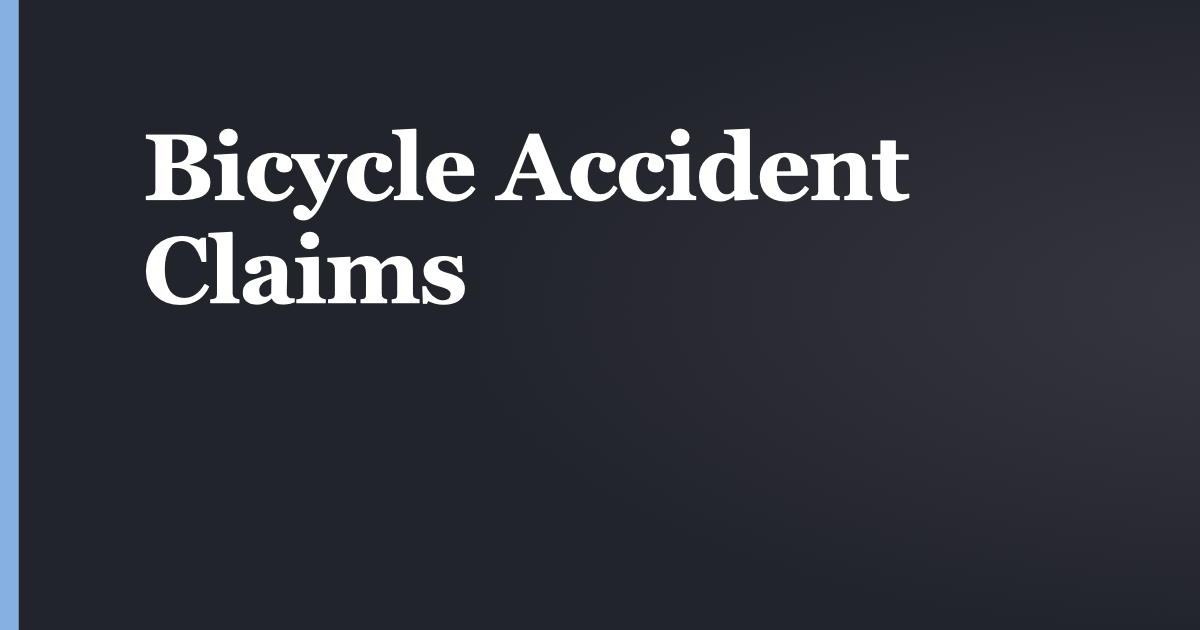 Bicycle Accident Claims in Utah: What Riders Should Know