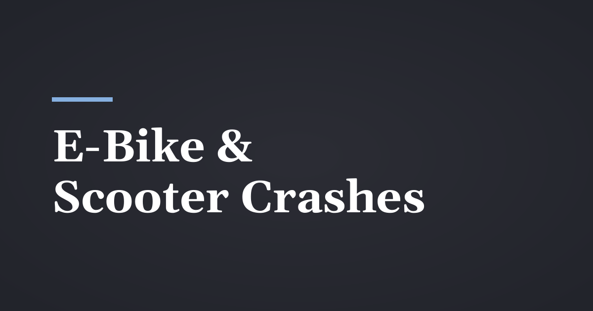 E-Bike and Scooter Accidents in Utah