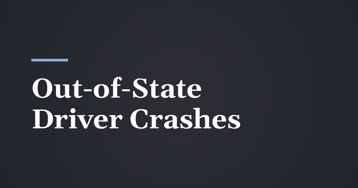 Crash With an Out-of-State Driver in Utah