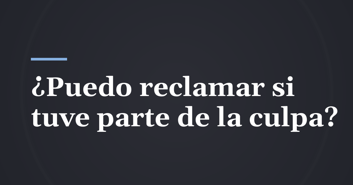 ¿Puedo recuperar compensación si tuve parte de la culpa en Utah?