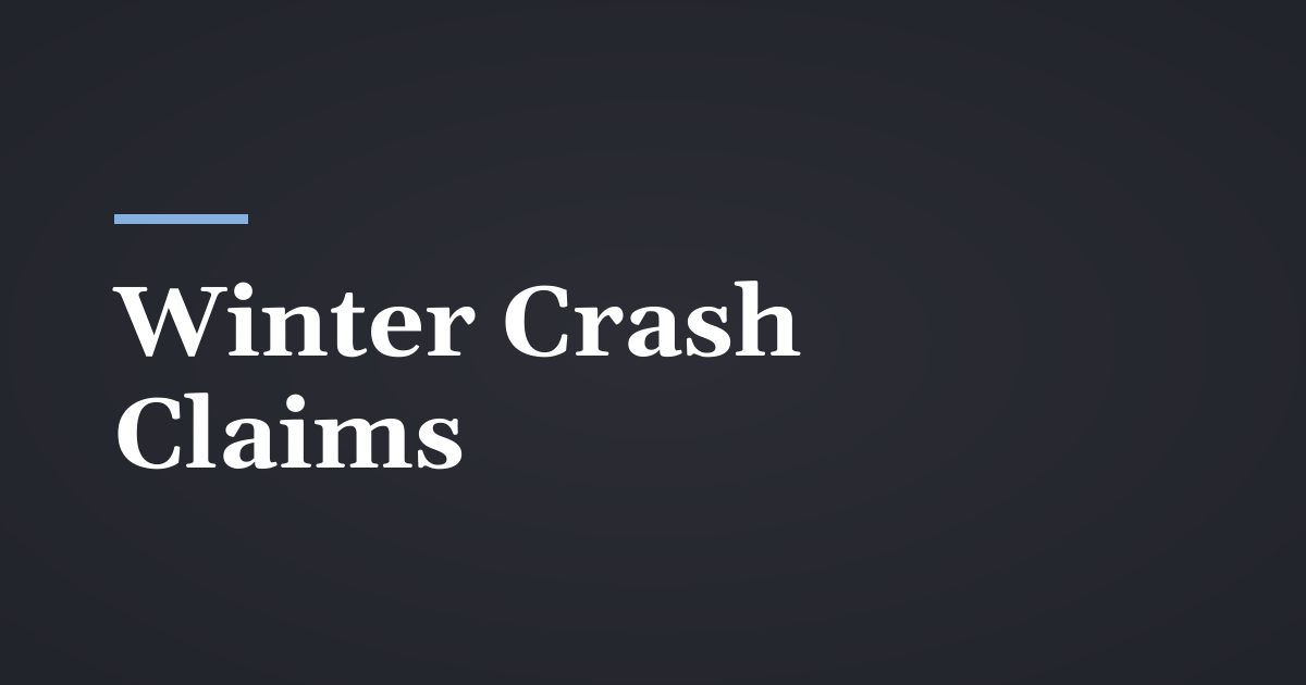 Winter Crashes in Utah: Why “Black Ice” Is Not a Defense